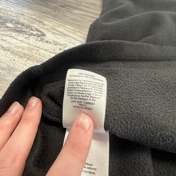 Eddie Bauer Black Mens LT Quarter Zip Polartec Fleece Pullover Sweatshirt Gorp - Picture 6 of 10